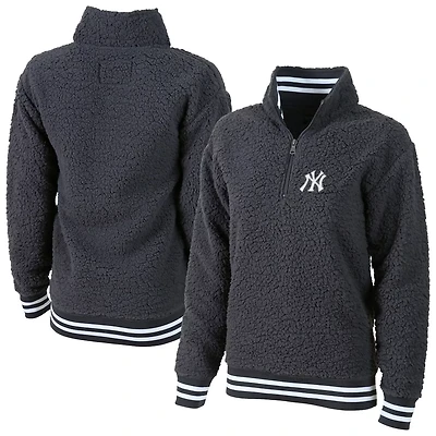 G-III 4Her by Carl Banks New York Yankees Play Action Sherpa Fleece Quarter-Zip Jacket