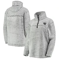 G-III 4Her by Carl Banks New York Yankees Sherpa Quarter-Zip Pullover Jacket