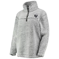 G-III 4Her by Carl Banks New York Yankees Sherpa Quarter-Zip Pullover Jacket