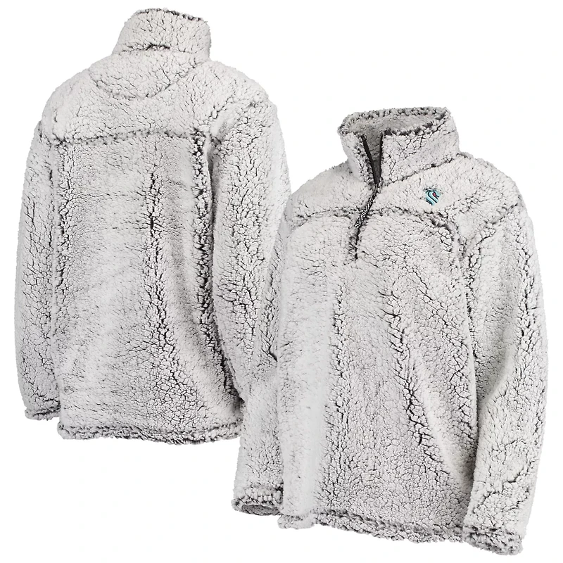 G-III 4Her by Carl Banks Seattle Kraken Sherpa Quarter-Zip Jacket