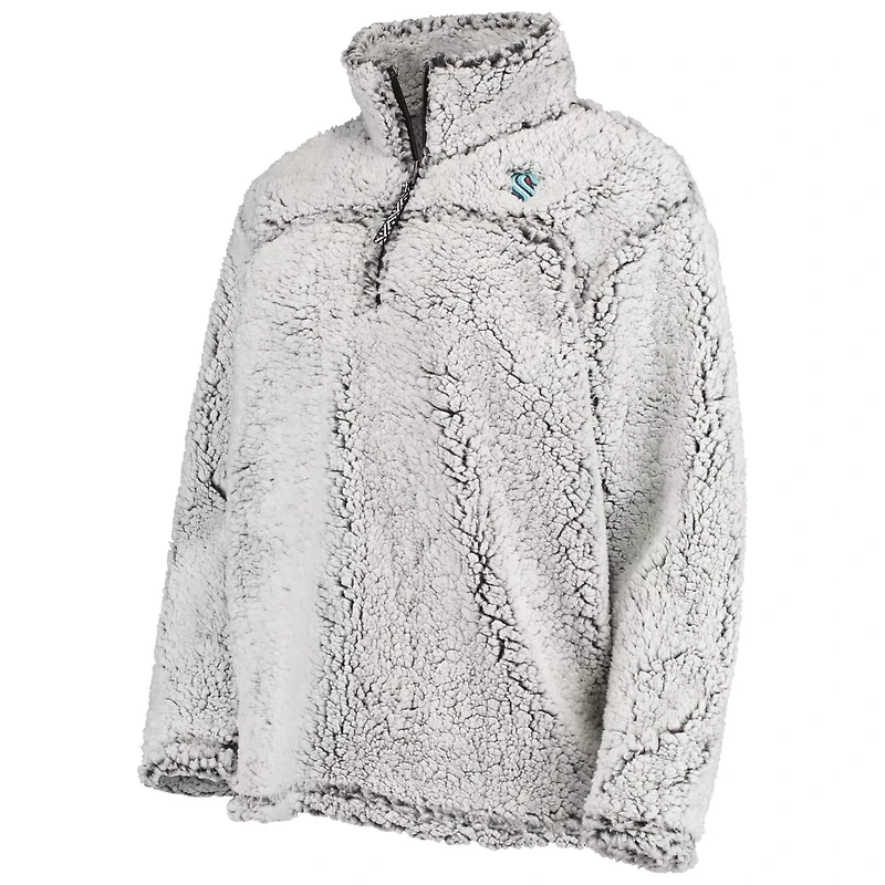 G-III 4Her by Carl Banks Seattle Kraken Sherpa Quarter-Zip Jacket