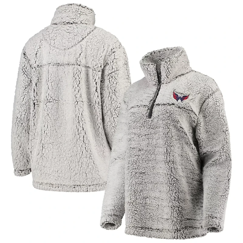 G-III 4Her by Carl Banks Washington Capitals Sherpa Quarter-Zip Pullover Jacket