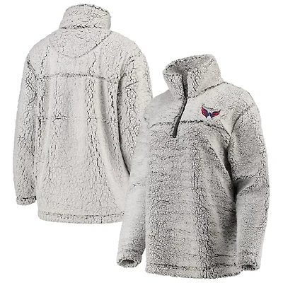 G-III 4Her by Carl Banks Washington Capitals Sherpa Quarter-Zip Pullover Jacket