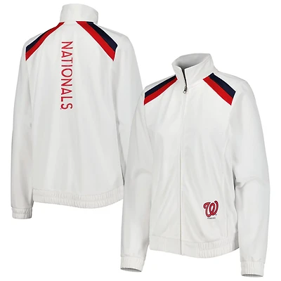 G-III 4Her by Carl Banks Washington Nationals Red Flag Full-Zip Track Jacket