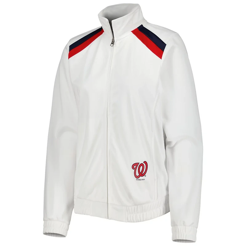 G-III 4Her by Carl Banks Washington Nationals Red Flag Full-Zip Track Jacket