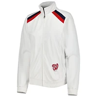 G-III 4Her by Carl Banks Washington Nationals Red Flag Full-Zip Track Jacket