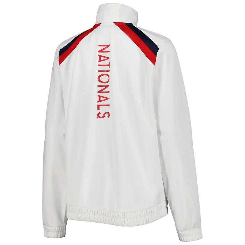 G-III 4Her by Carl Banks Washington Nationals Red Flag Full-Zip Track Jacket