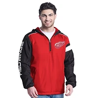 G-III Sports by Carl Banks Black Detroit Wings Lateral Half-Zip Hoodie Jacket