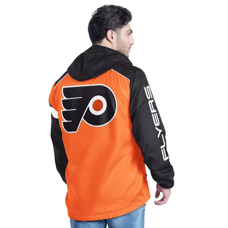 G-III Sports by Carl Banks Black Philadelphia Flyers Lateral Half-Zip Hoodie Jacket