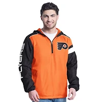 G-III Sports by Carl Banks Black Philadelphia Flyers Lateral Half-Zip Hoodie Jacket
