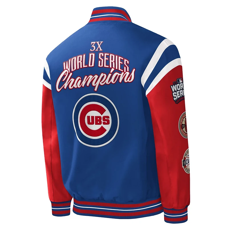 G-III Sports by Carl Banks Chicago Cubs Title Holder Full-Snap Varsity Jacket