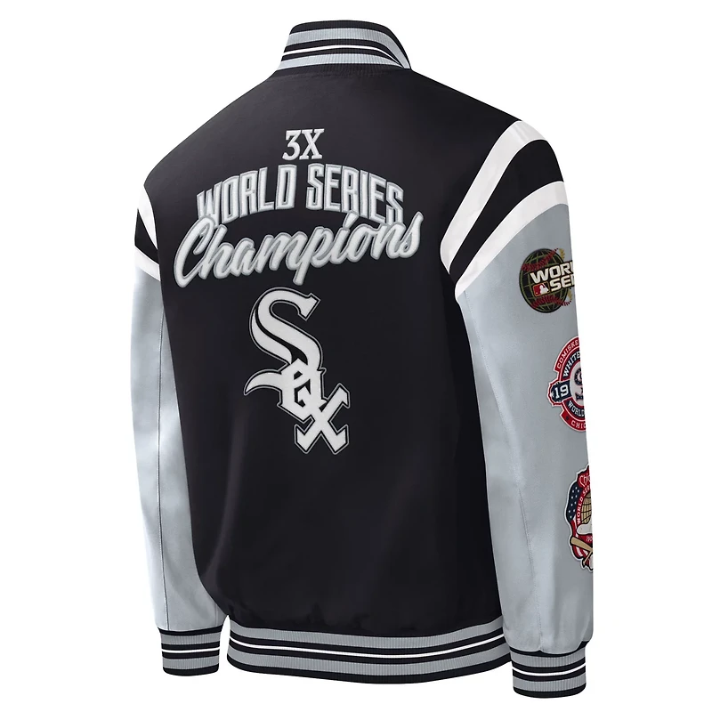 G-III Sports by Carl Banks Chicago White Sox Title Holder Full-Snap Varsity Jacket