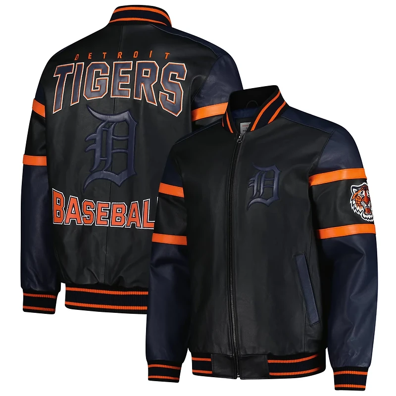 G-III Sports by Carl Banks Detroit Tigers Full-Zip Leather Varsity Jacket
