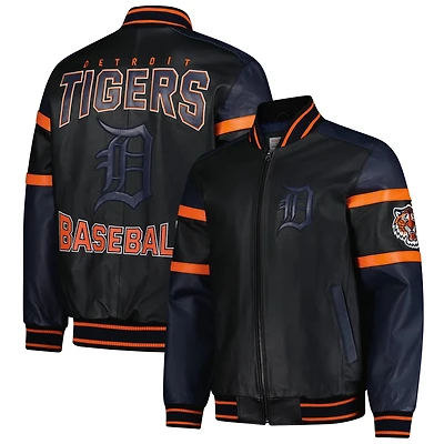 G-III Sports by Carl Banks Detroit Tigers Full-Zip Leather Varsity Jacket