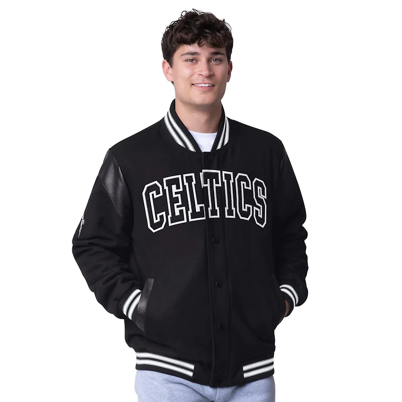 G-III Sports by Carl Banks Men’s Boston Celtics Clutch Hitter Full-Snap Varsity Jacket