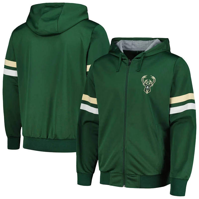 G-III Sports by Carl Banks Hunter Milwaukee Bucks Contender Full-Zip Hoodie Jacket