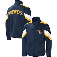 G-III Sports by Carl Banks Milwaukee Brewers Earned Run Full-Zip Jacket