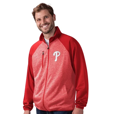 G-III Sports by Carl Banks Philadelphia Phillies Runners Raglan Full-Zip Track Jacket