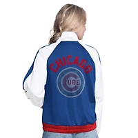 G-III Sports by Carl Banks Royal Chicago Cubs Rally Rhinestone Raglan Full-Zip Track Jacket