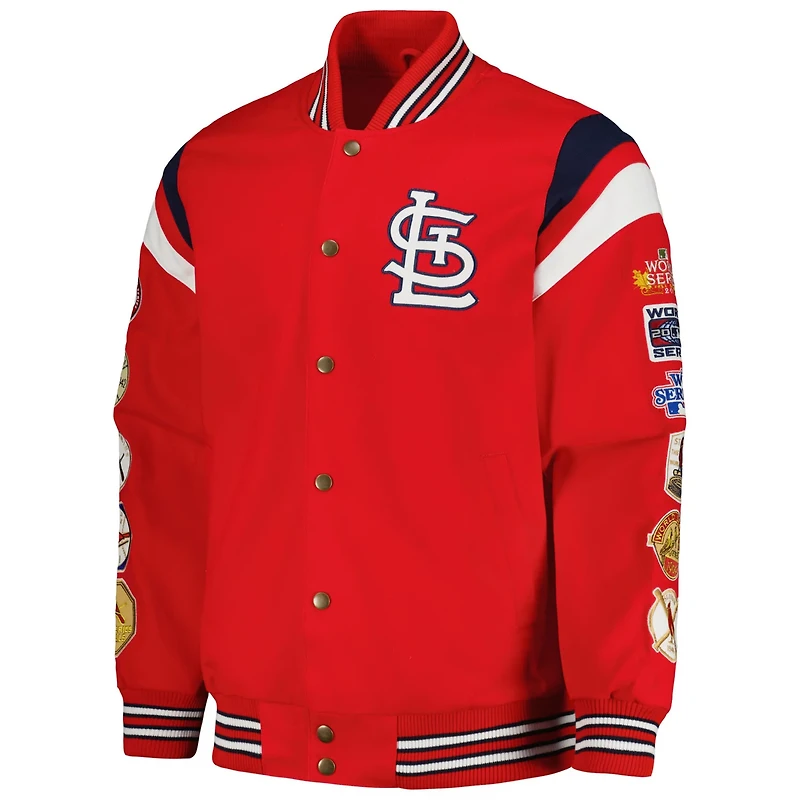G-III Sports by Carl Banks St Louis Cardinals Quick Full-Snap Varsity Jacket