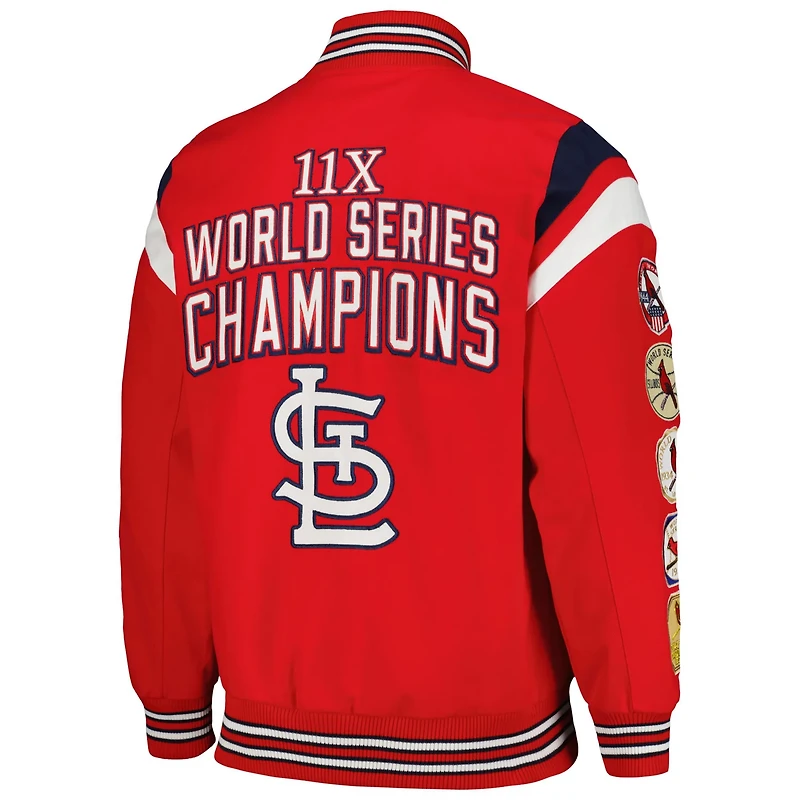 G-III Sports by Carl Banks St Louis Cardinals Quick Full-Snap Varsity Jacket