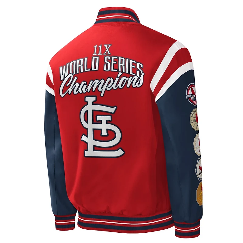 G-III Sports by Carl Banks St Louis Cardinals Title Holder Full-Snap Varsity Jacket