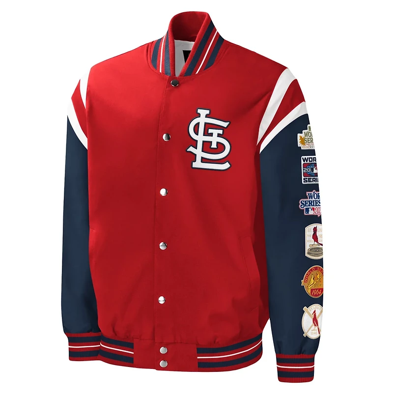 G-III Sports by Carl Banks St Louis Cardinals Title Holder Full-Snap Varsity Jacket