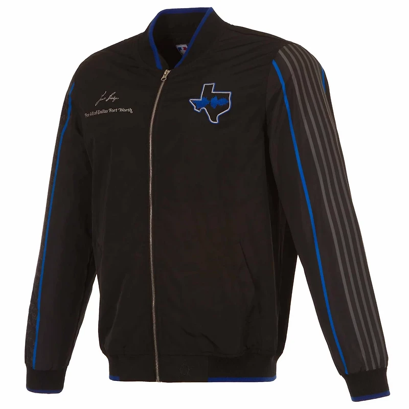 JH Design Dallas Mavericks 2023 24 City Edition Nylon Full-Zip Bomber Jacket