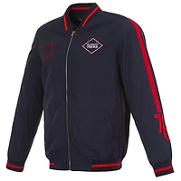 JH Design Men’s Philadelphia 76ers 2023/24 City Edition Nylon Full-Zip Bomber Jacket