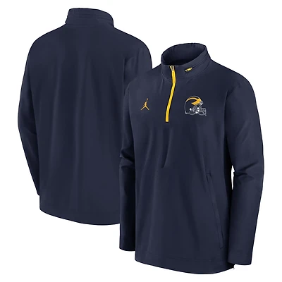 Jordan Brand Michigan Wolverines Sideline Coaches Quarter-Zip Jacket