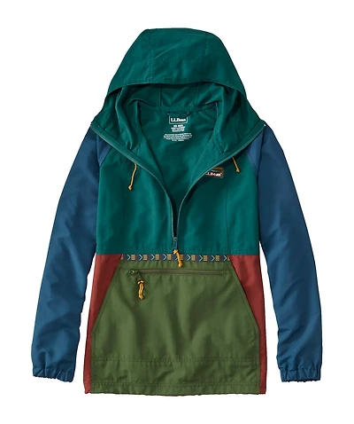 L.L. Bean Women's Mountain Classic Multicolor Anorak Rain Jacket