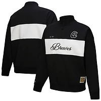 Mitchell  Ness Atlanta Braves Quarter-Zip Pullover Top