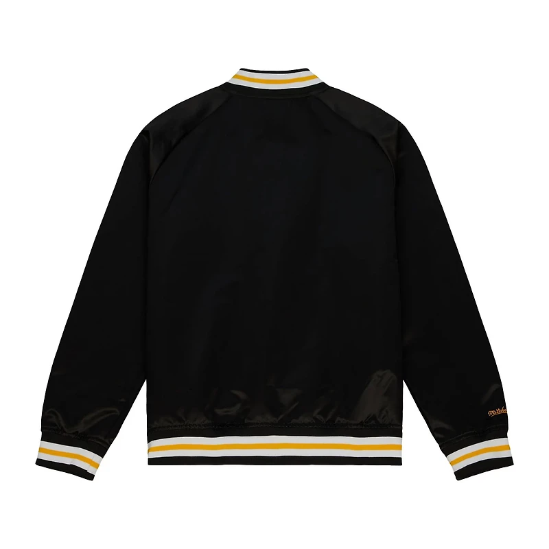 Mitchell  Ness Boston Bruins 100th Anniversary Satin Raglan Full-Snap Jacket