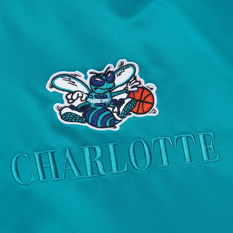 Mitchell  Ness Charlotte Hornets Hardwood Classics Team OG 30 Lightweight Satin Full-Snap Jacket
