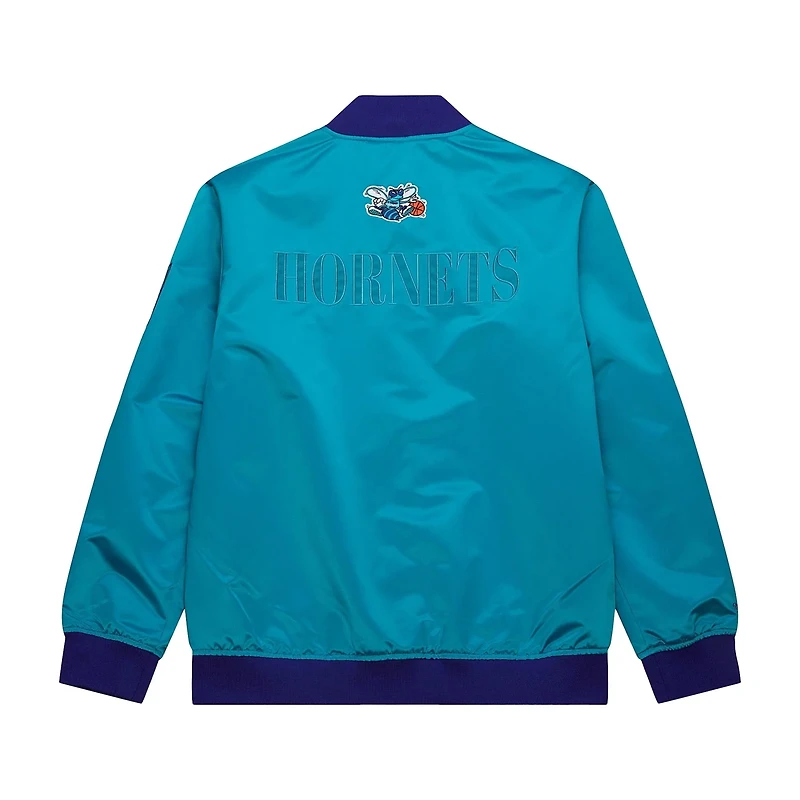 Mitchell  Ness Charlotte Hornets Hardwood Classics Team OG 30 Lightweight Satin Full-Snap Jacket