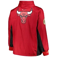 Mitchell  Ness Chicago Bulls Big Tall Hardwood Classics Team OG 20 Anorak Hoodie Quarter-Zip Windbreaker Jacket