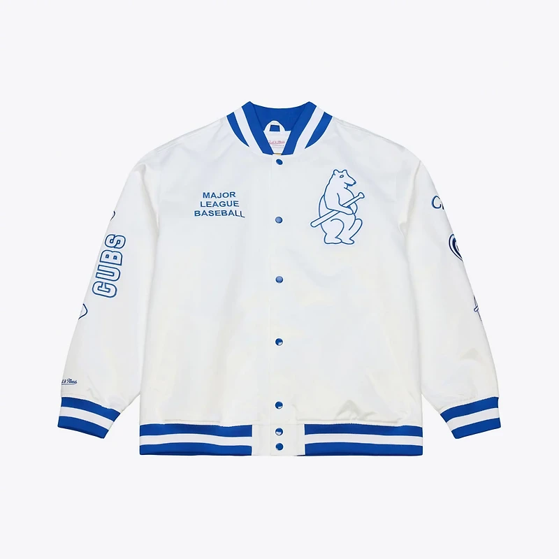 Mitchell Ness Chicago Cubs Cooperstown Collection Arctic Lightweight Satin Full-Snap Jacket