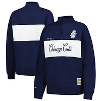 Mitchell  Ness Chicago Cubs Quarter-Zip Pullover Top