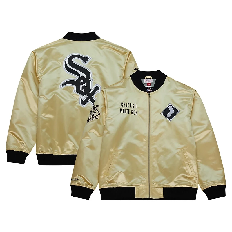 Mitchell Ness Chicago White Sox OG 20 Lightweight Satin Full-Zip Jacket