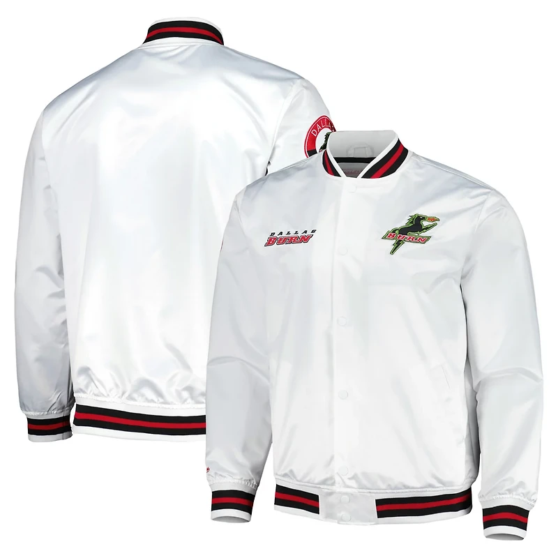 Mitchell Ness Dallas Burn City Full-Snap Satin Jacket