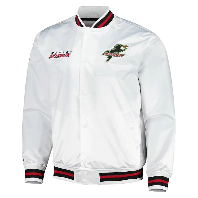 Mitchell Ness Dallas Burn City Full-Snap Satin Jacket
