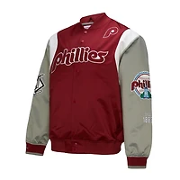 Mitchell  Ness Gray Philadelphia Phillies Cooperstown Collection Team Origins Satin Full-Snap Jacket