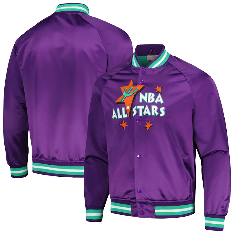 Mitchell  Ness Hardwood Classics 1996 NBA All-Star Game Throwback Wordmark Raglan Full-Snap Jacket