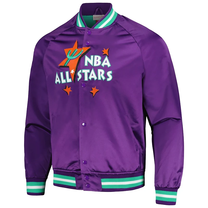 Mitchell  Ness Hardwood Classics 1996 NBA All-Star Game Throwback Wordmark Raglan Full-Snap Jacket