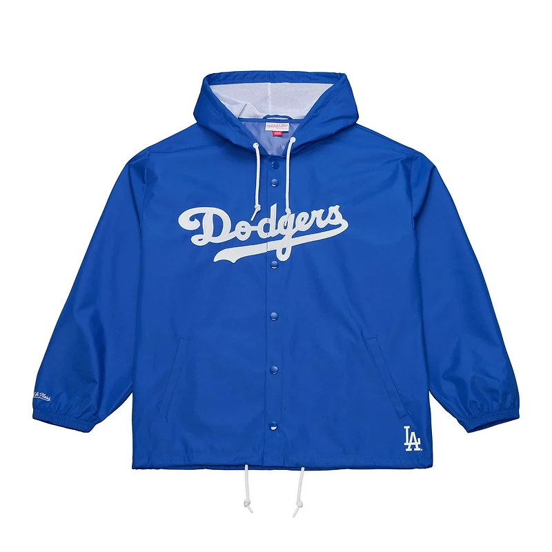 Mitchell Ness Los Angeles Dodgers Full-Snap Hooded Coaches Jacket