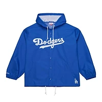 Mitchell  Ness Los Angeles Dodgers Full-Snap Hooded Coaches Jacket