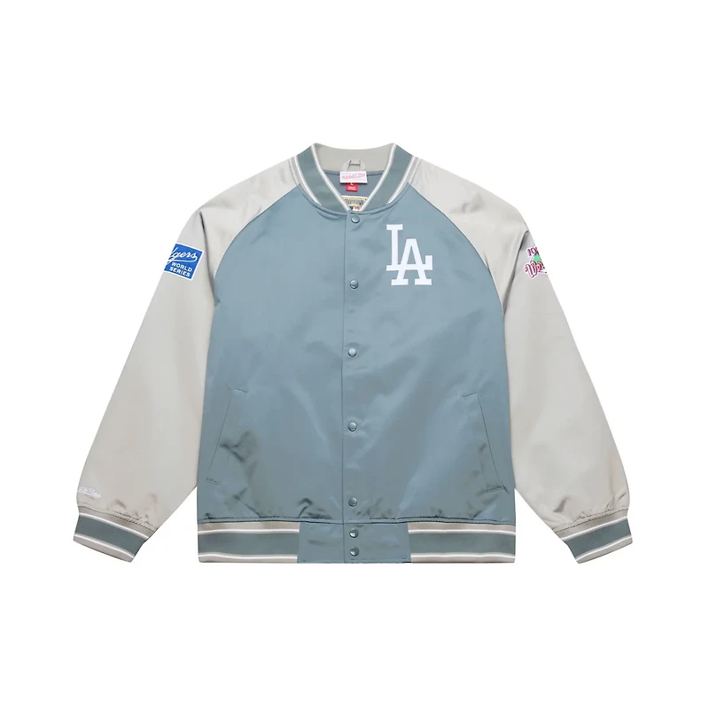 Mitchell Ness Los Angeles Dodgers Thunderstorm Head Coach Lightweight Satin Full-Snap Jacket
