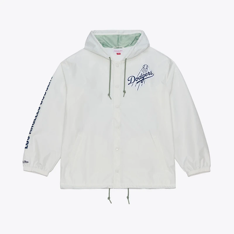 Mitchell Ness Los Angeles Dodgers Yacht Rock Coaches Full-Snap Hooded Windbreaker Jacket