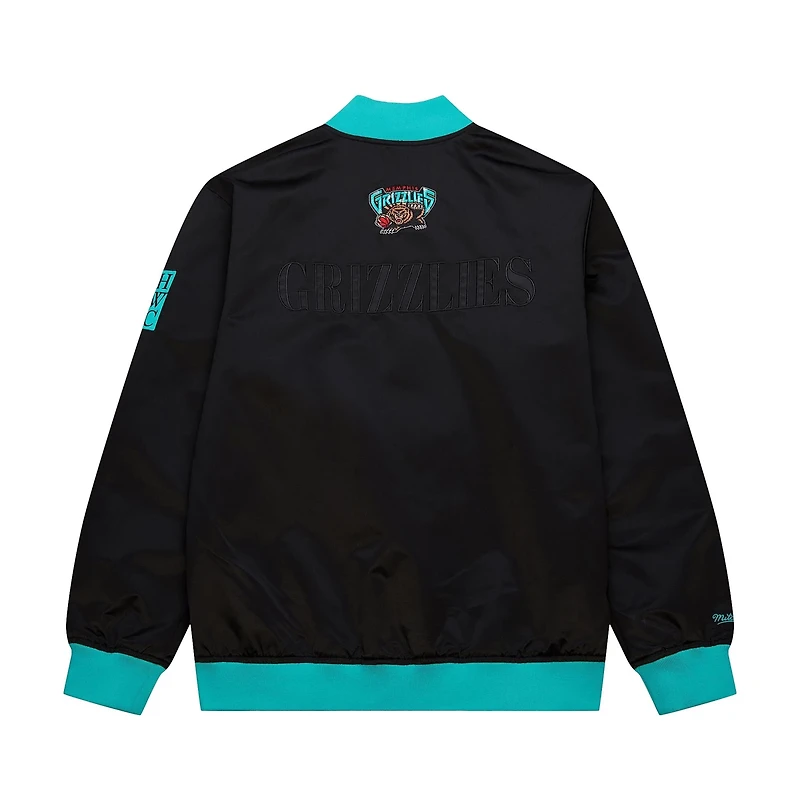 Mitchell  Ness Memphis Grizzlies Hardwood Classics Team OG 30 Lightweight Satin Full-Snap Jacket
