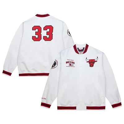 Mitchell & Ness Men’s Chicago Bulls NBA Legends Scottie Pippen Full-Snap Satin Jacket